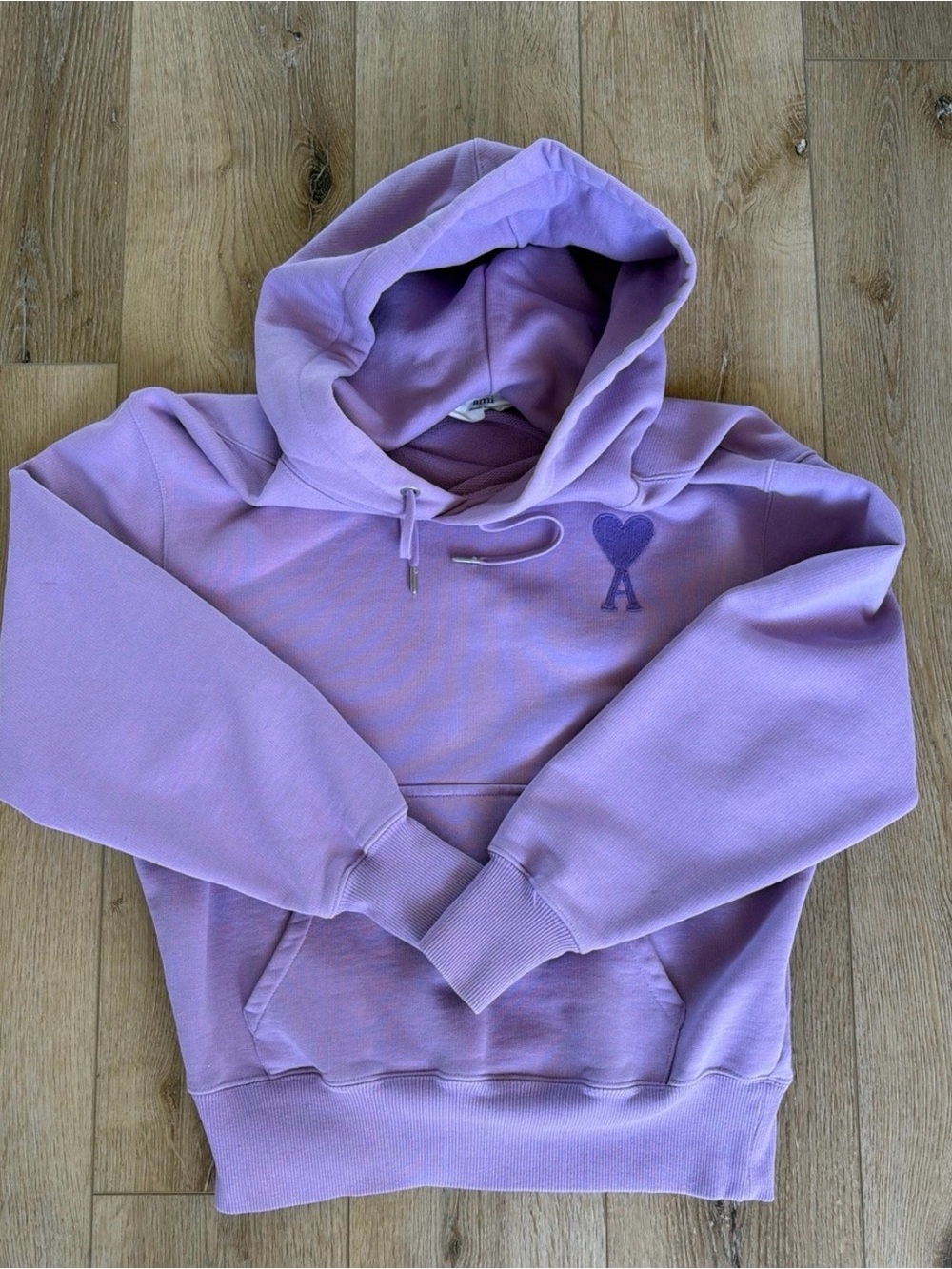 Ami paris Lavender Heart Logo Hoodie Sweatshirt - Women's Sweater